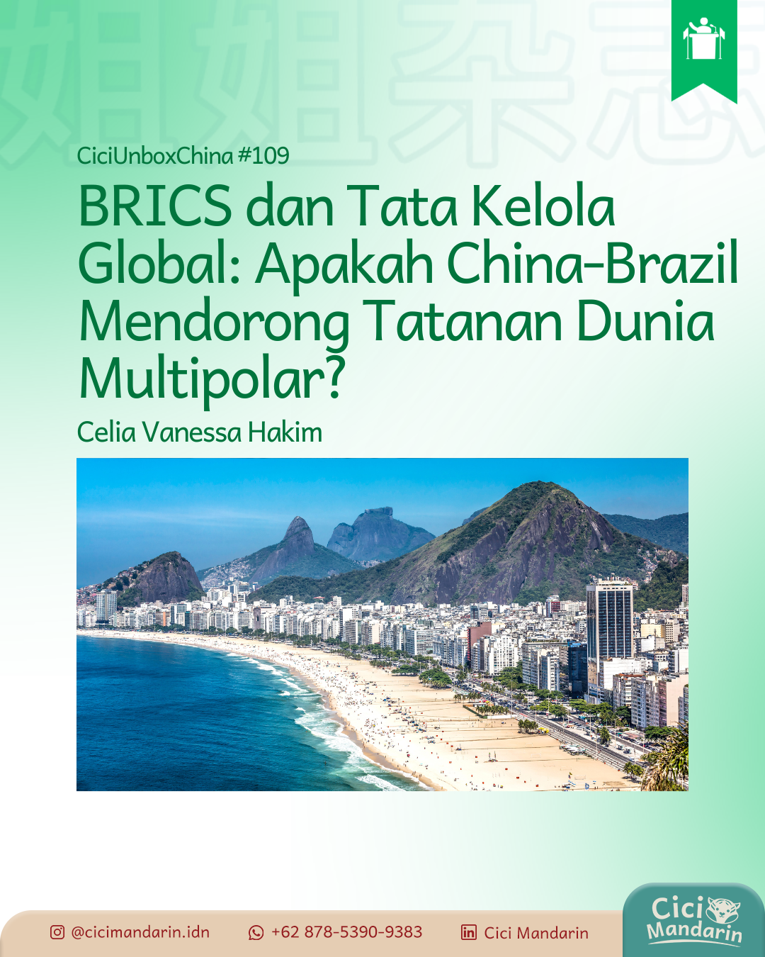 BRICS dan Tata Kelola Global: Apakah China-Brazil Mendorong Tatanan Dunia Multipolar?